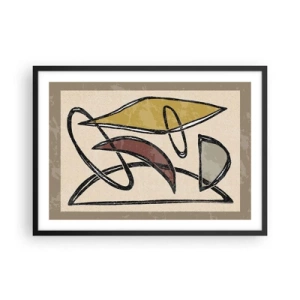 Pôster com moldura preta - Verticais e horizontais - 70x50 cm