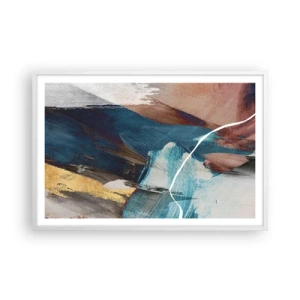 Pôster em moldura branca - Com elegância e energia - 91x61 cm