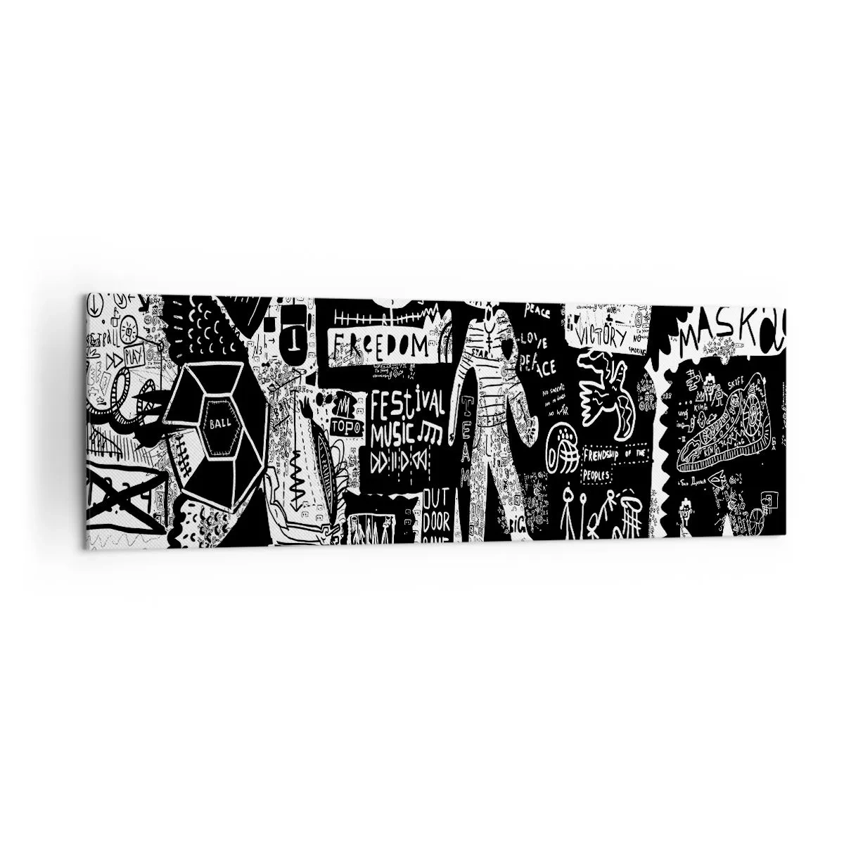 Quadro em tela - O direito e a alegria da juventude espiritual - 160x50 cm