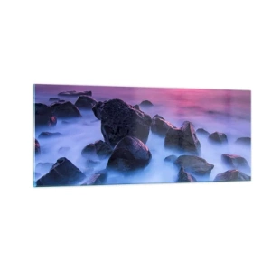 Quadro em vidro - Nascimento em brilho e nevoeiro - 100x40 cm