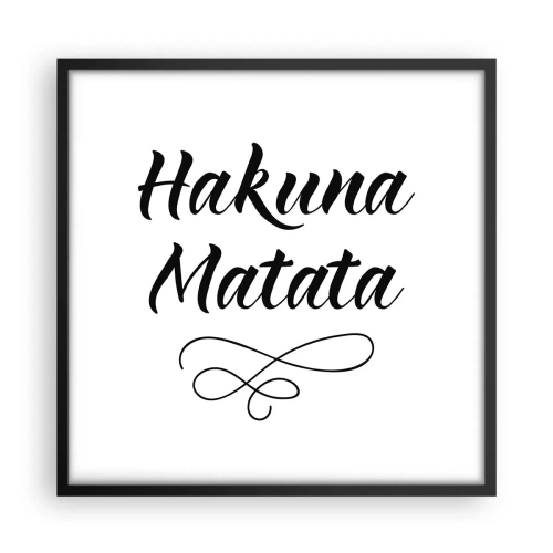 Pôster com moldura preta - O melhor conselho - 50x50 cm