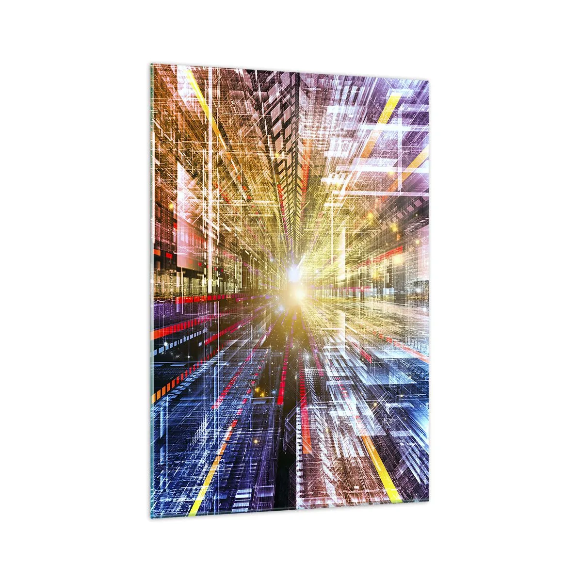 Quadro em vidro - Corredor de luz - 70x100 cm