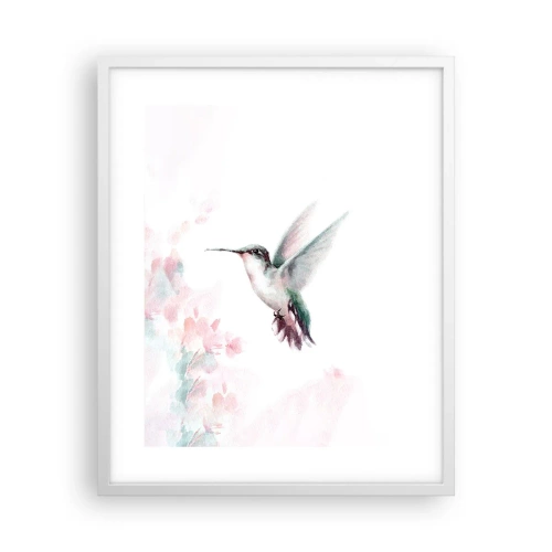 Pôster em moldura branca - Preso em agitação - 40x50 cm