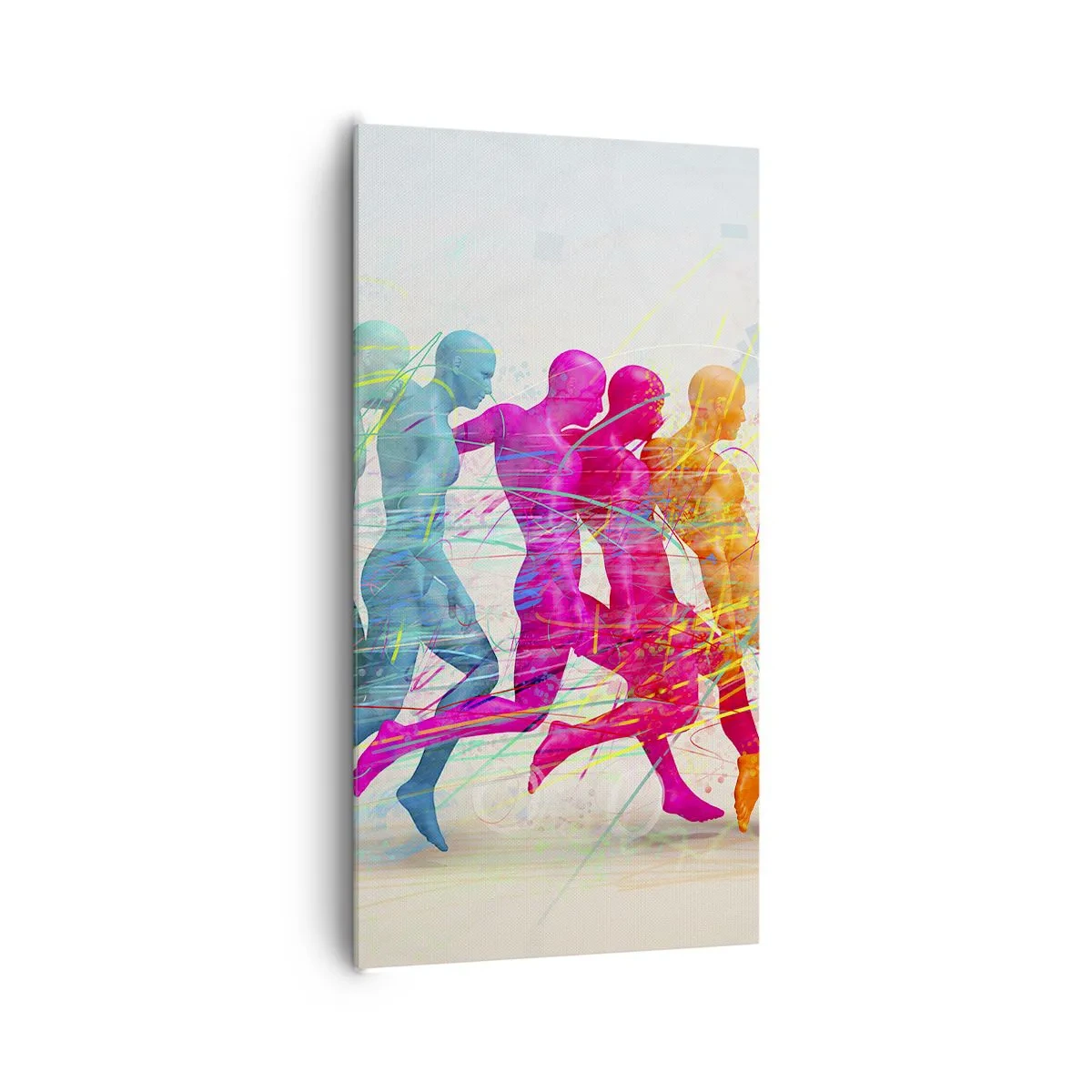 Quadro em tela - Harmonia de movimento - 65x120 cm