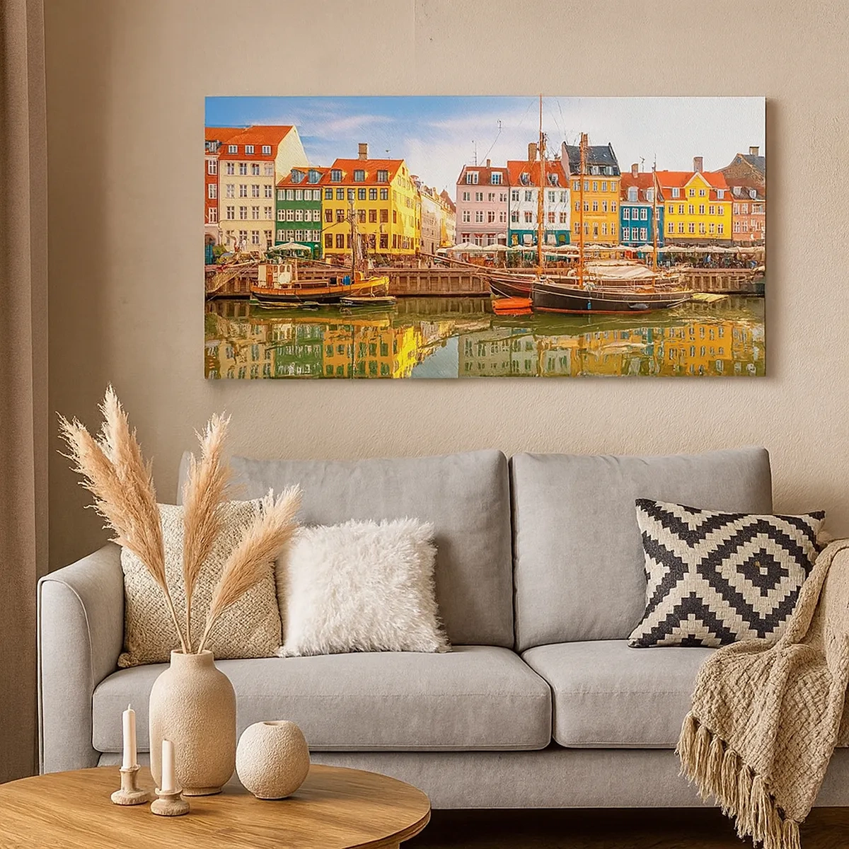 Quadro em tela - Sobre a água tão lisa como um espelho - 30x30 cm