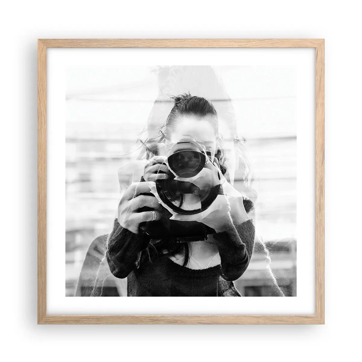 Pôster com moldura de carvalho claro - Criador e material - 50x50 cm