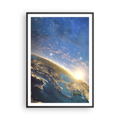Pôster com moldura preta - Vamos olhar para nós mesmos à distância - 70x100 cm
