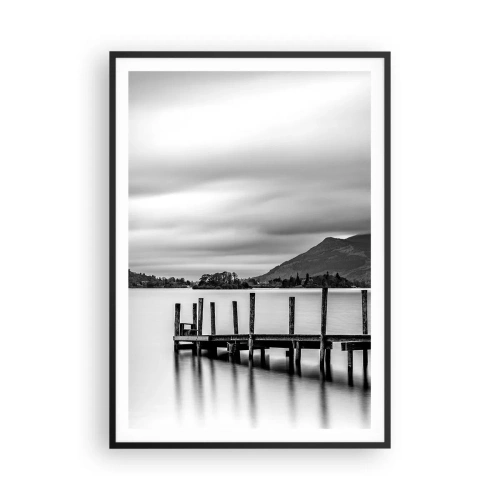 Pôster com moldura preta - Gentileza e força - 70x100 cm