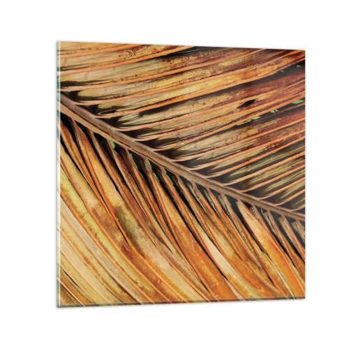 Quadro em vidro - Ouro de coco - 30x30 cm