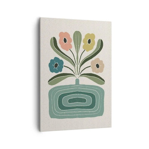 Quadro em tela - Buquê simétrico - 50x70 cm