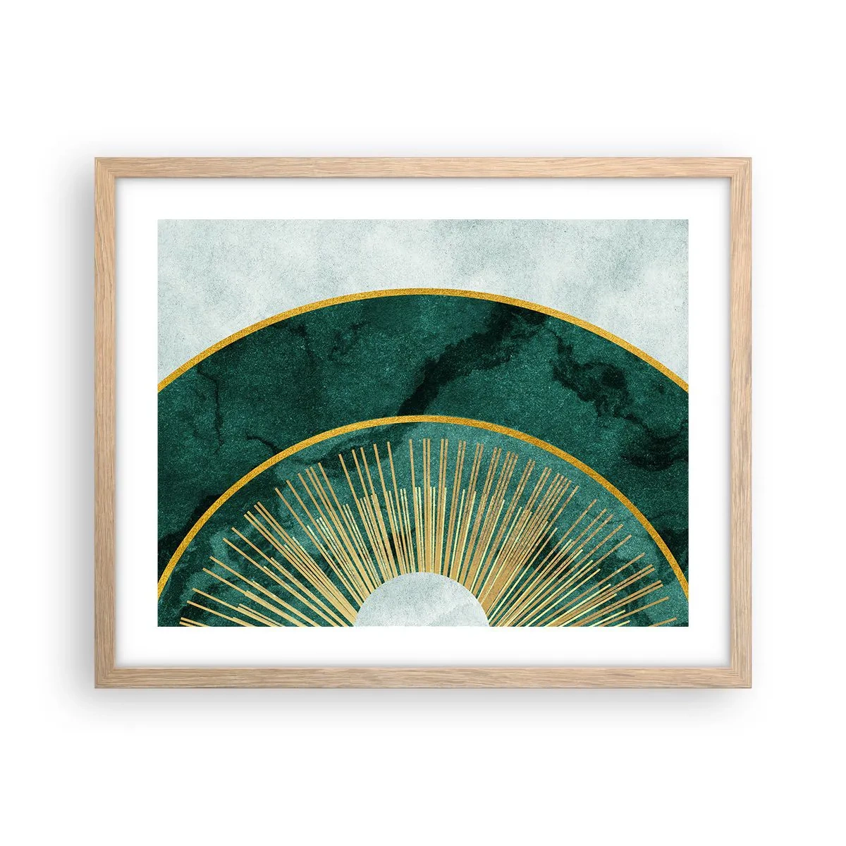 Pôster com moldura de carvalho claro - Outro sistema solar - 50x40 cm