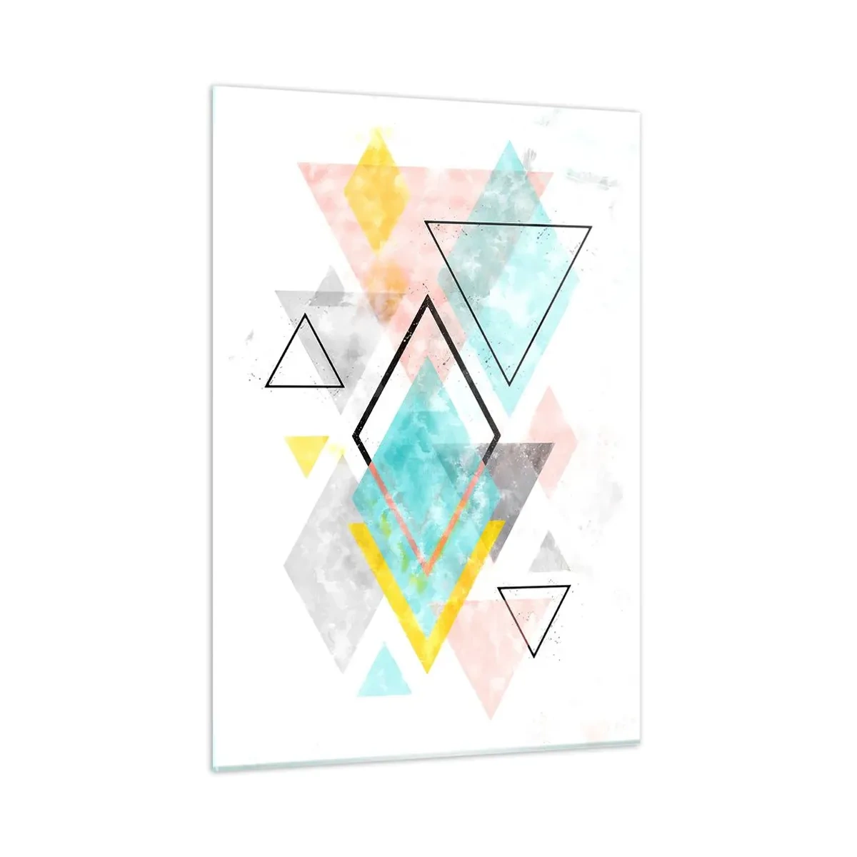 Quadro em vidro - Jogo geométrico - 50x70 cm