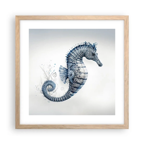 Pôster com moldura de carvalho claro - Uma piada sutil da natureza - 40x40 cm