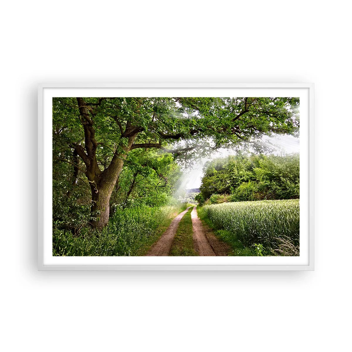 Pôster em moldura branca - Os pastores de Arcadia - 91x61 cm