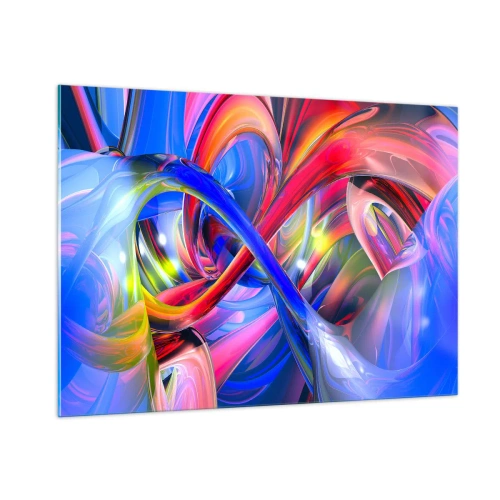 Quadro em vidro - Dança das cores - 100x70 cm