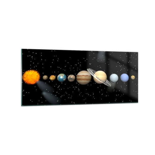 Quadro em vidro - E os planetas estão a enlouquecer... - 120x50 cm