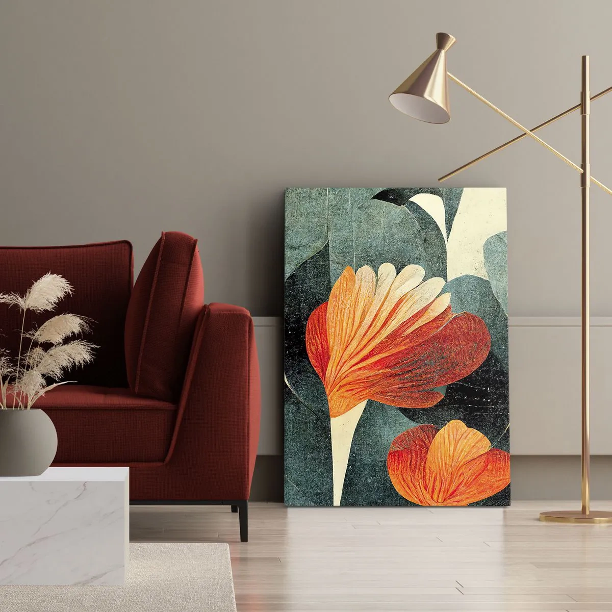 Quadro em tela - O calor dos trópicos e o frescor da vegetação - 70x100 cm