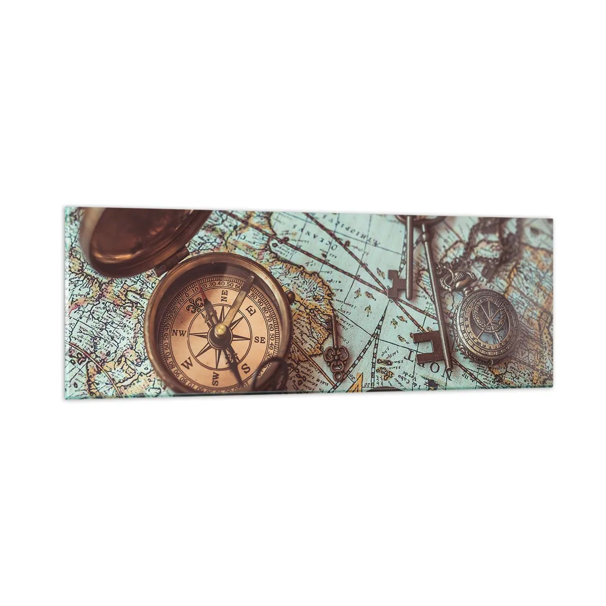 Quadro em vidro - Para o aventureiro - 90x30 cm