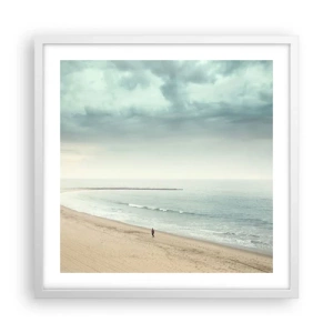 Pôster em moldura branca - Em busca da paz - 50x50 cm