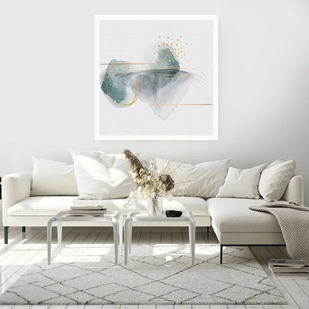 Pôster - Sobre a relação entre o cinza e o dourado - 30x30 cm