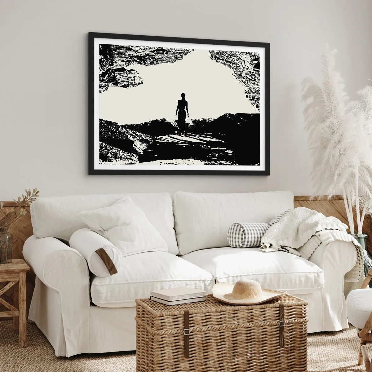 Pôster com moldura preta - Novo visual - 70x50 cm