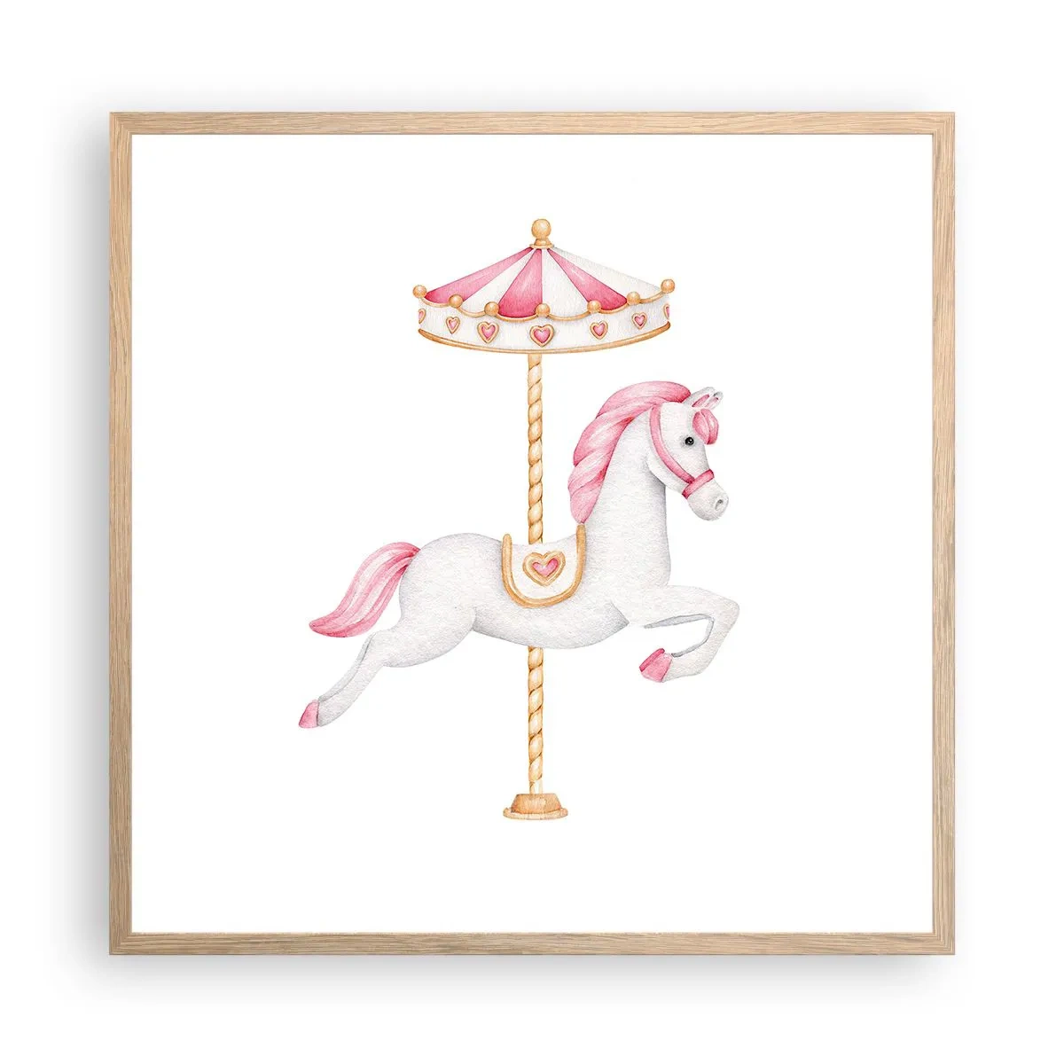 Pôster com moldura de carvalho claro - Caiu no chão - 60x60 cm