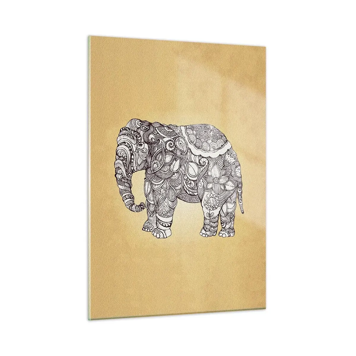 Quadro em vidro - O elefante se cobriu - 50x70 cm