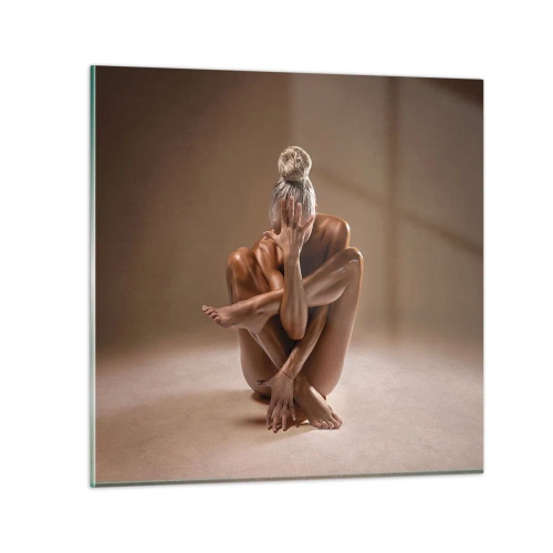 Quadro em vidro - Unidade de corpo e alma - 30x30 cm