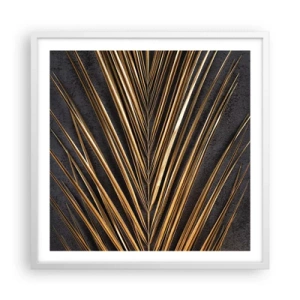 Pôster em moldura branca - Ouro dos trópicos - 60x60 cm