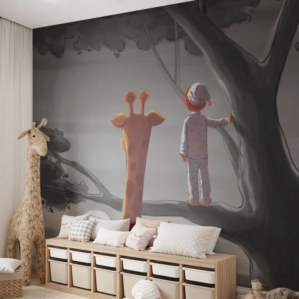 Papel de Parede Standard Eco - Isso está realmente acontecendo - Girafa, Infantil, Sonhar - 450x315 cm