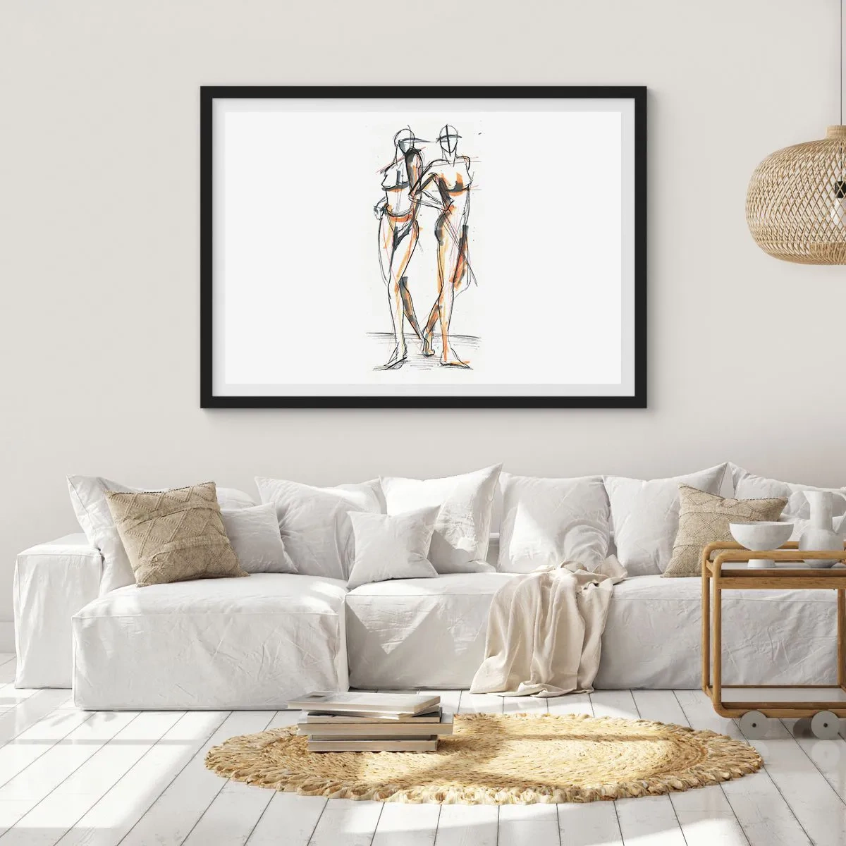 Pôster com moldura preta - Um estudo do encanto - 100x70 cm