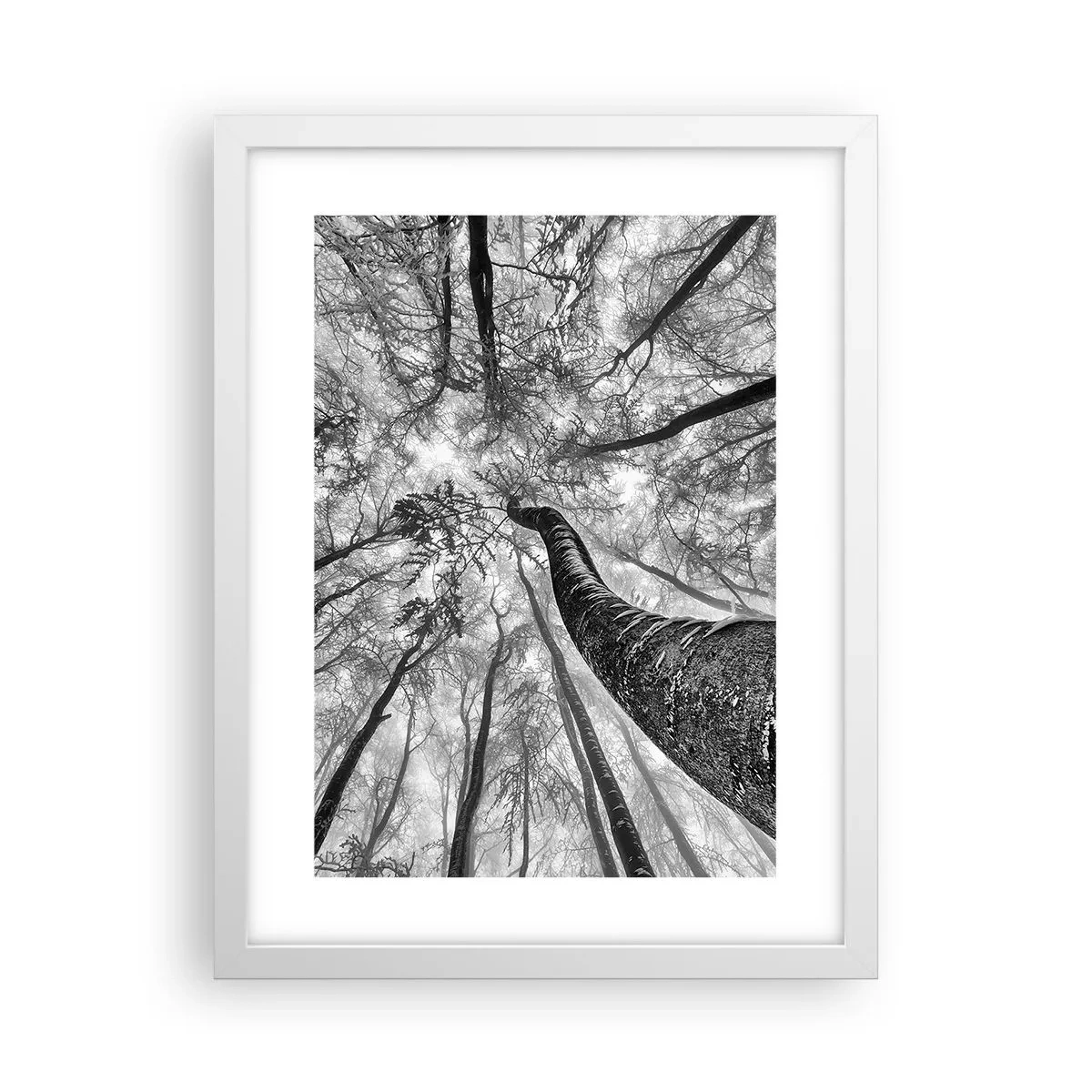 Pôster em moldura branca - Corrida até a luz - 30x40 cm