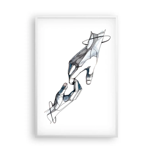 Pôster em moldura branca - Um bom gesto - 61x91 cm