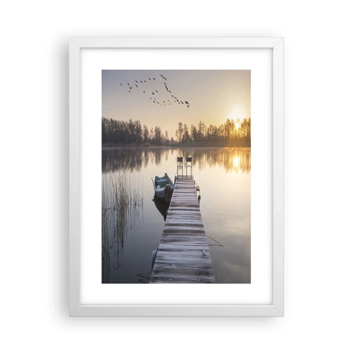 Pôster em moldura branca - Voltarei dentro de algum tempo - 30x40 cm