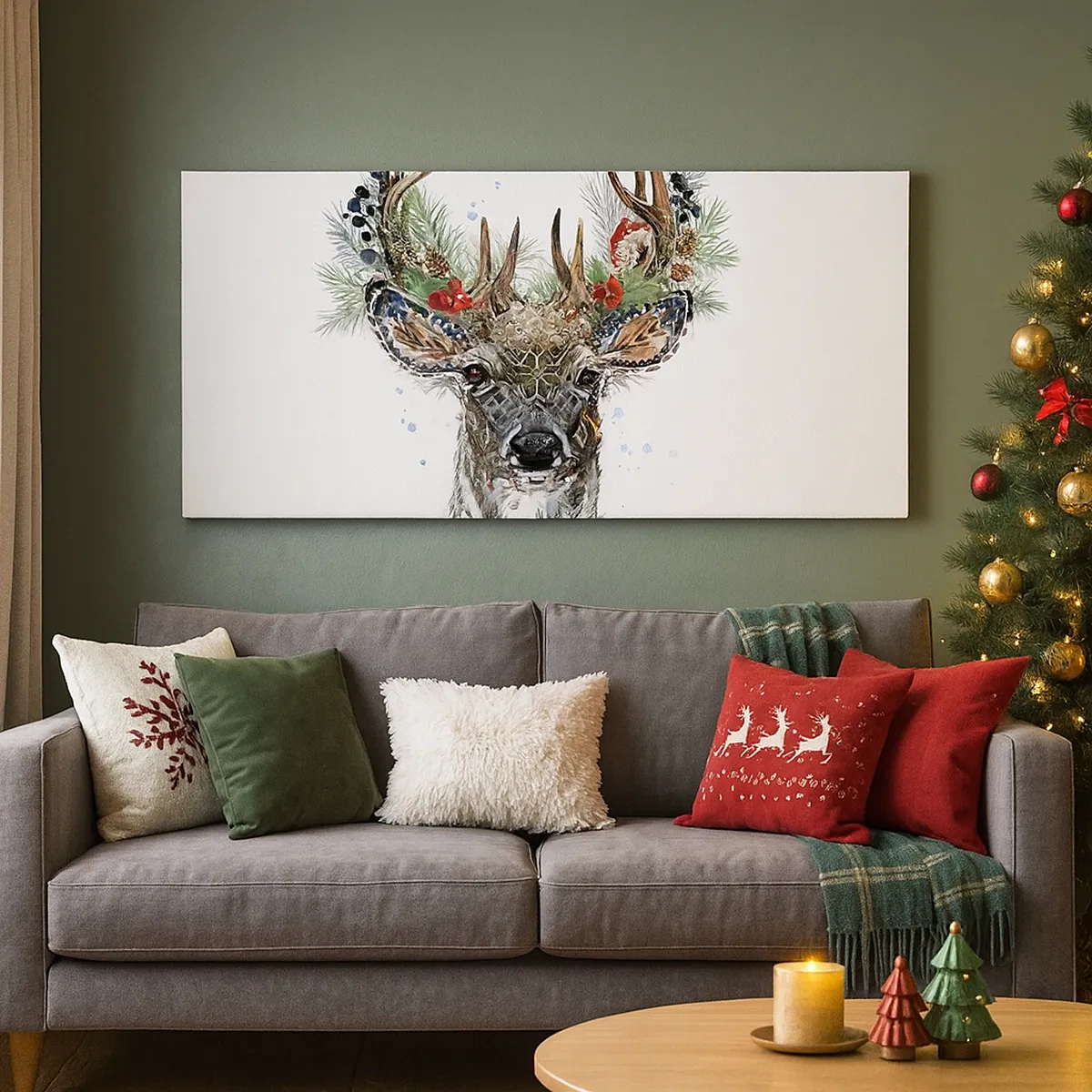 Quadro em tela - Num manto festivo - 30x30 cm