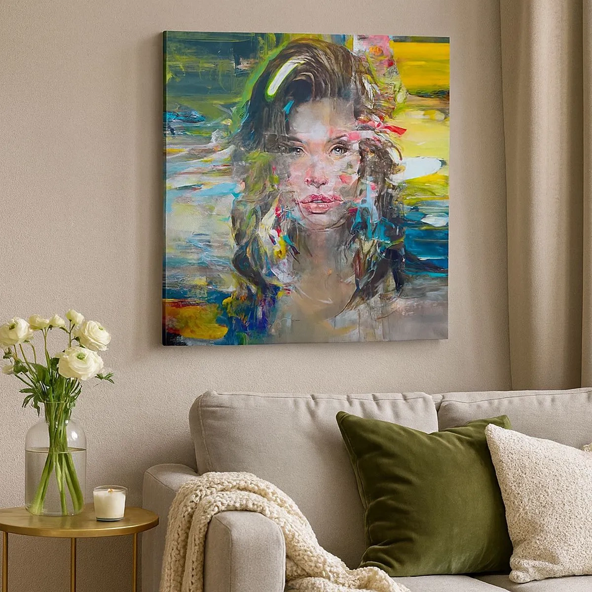 Quadro em tela - Atrás da cortina de ar - 30x30 cm