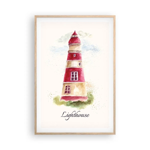 Pôster com moldura de carvalho claro - Sempre há clima - 61x91 cm