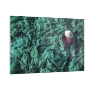 Quadro em vidro - Num mar de redes - 120x80 cm