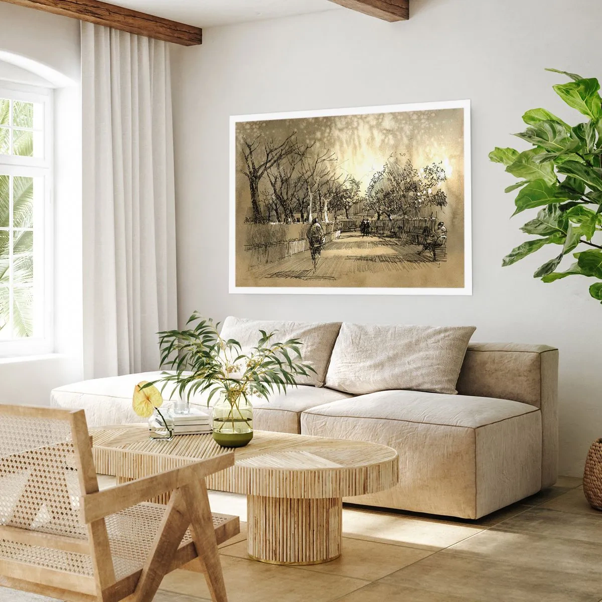 Pôster - Um momento capturado por uma pena - 91x61 cm