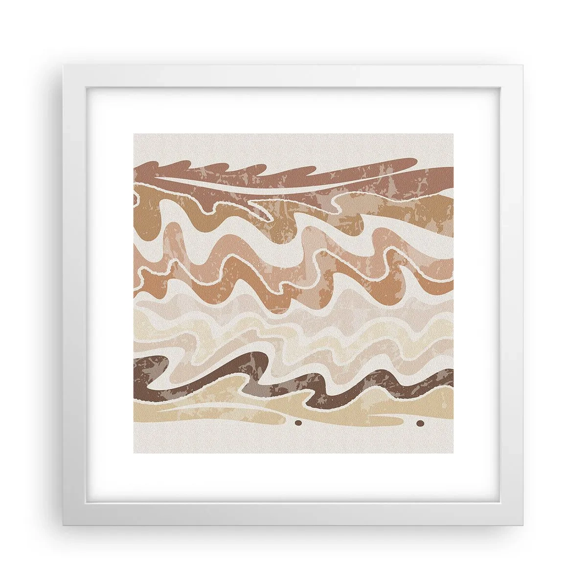 Pôster em moldura branca - Boa energia – boas emoções - 30x30 cm