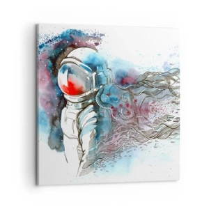 Quadro em tela - Sozinho com o espaço - 50x50 cm