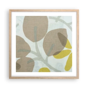 Pôster com moldura de carvalho claro - Composição a pleno sol - 50x50 cm