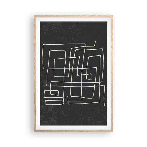 Pôster com moldura de carvalho claro - Não é tão simples - 61x91 cm