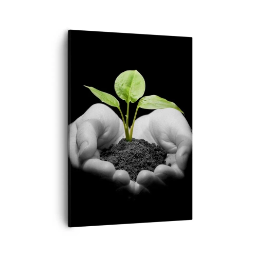 Quadro em tela - Eu amo a natureza, eu a protejo - 50x70 cm