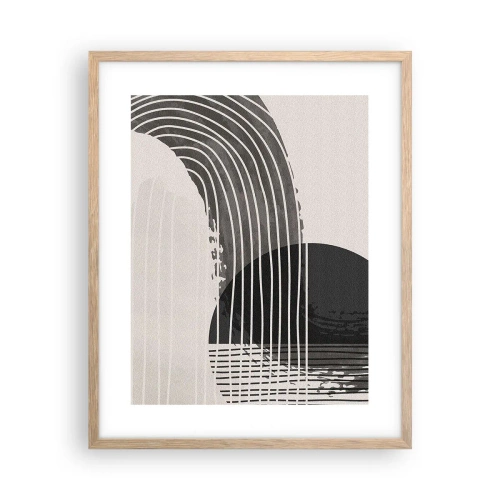 Pôster com moldura de carvalho claro - Ida e volta - 40x50 cm