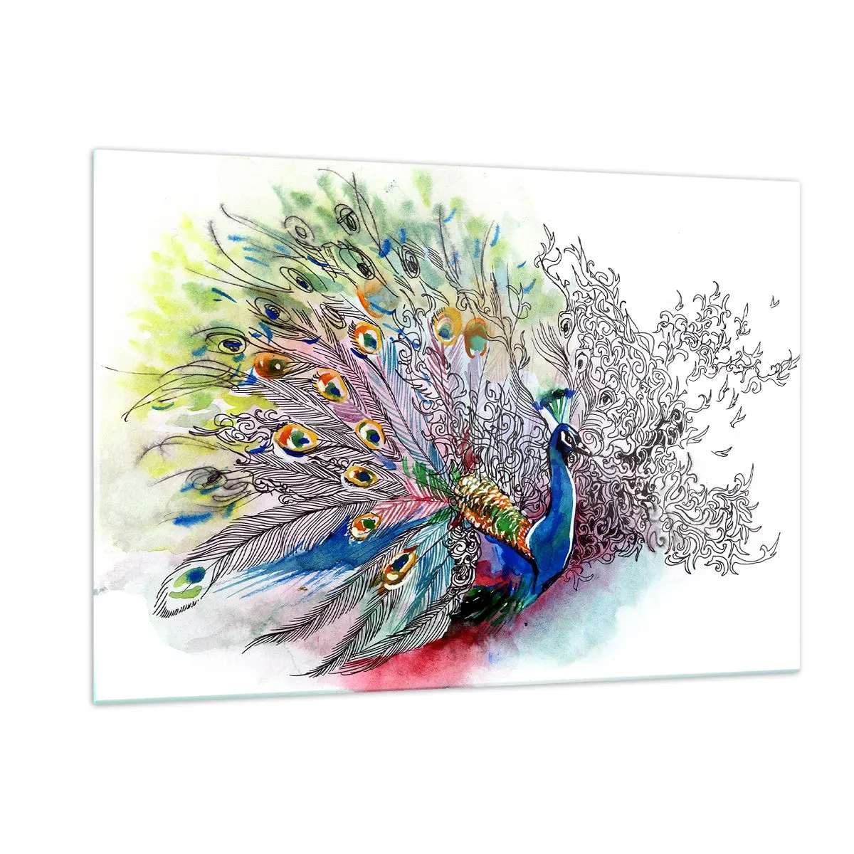 Quadro em vidro - Contra o cinza com orgulho - 120x80 cm