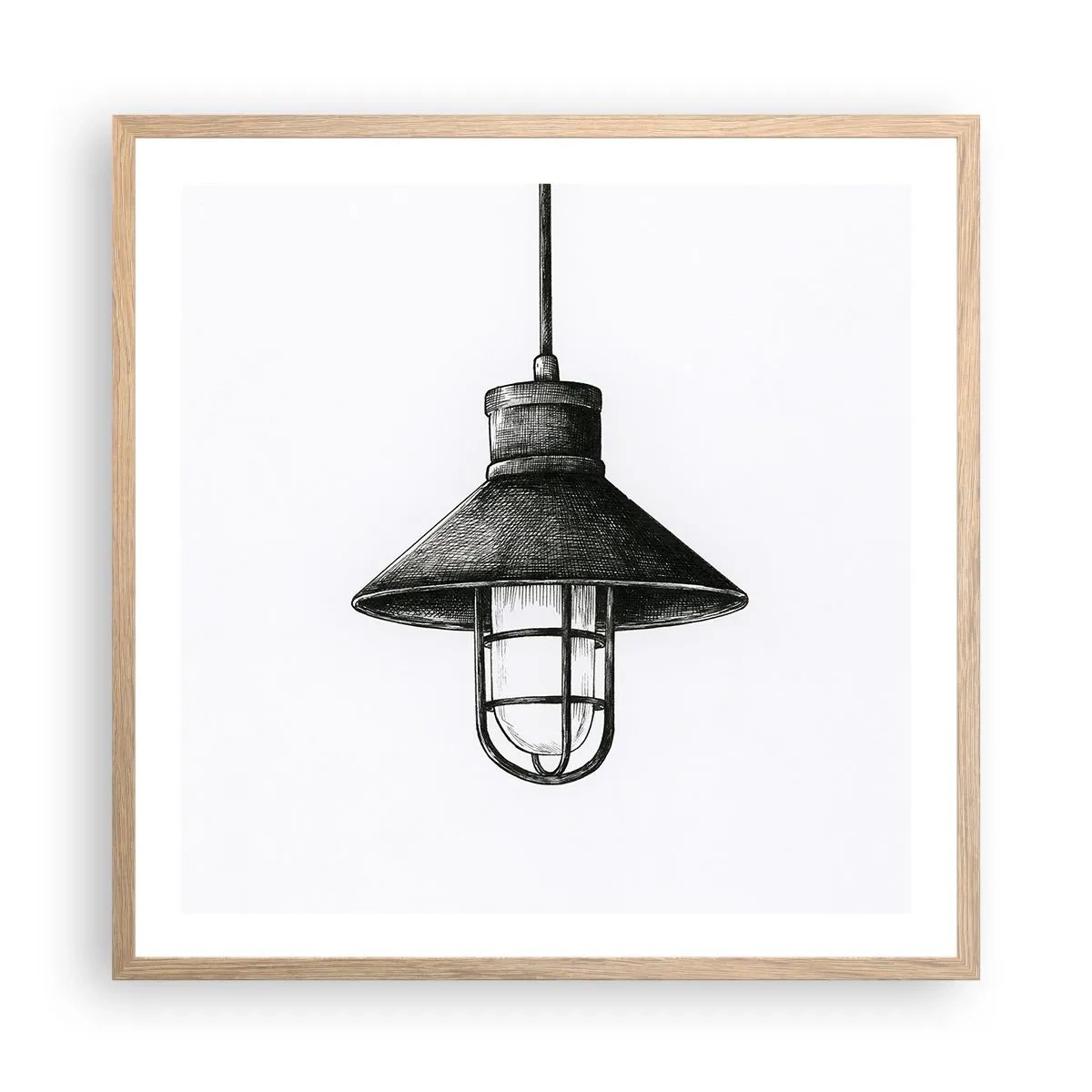 Pôster com moldura de carvalho claro - Como antigamente… - 60x60 cm