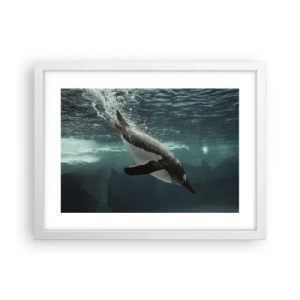 Pôster em moldura branca - Bem-vindo ao meu mundo - 40x30 cm