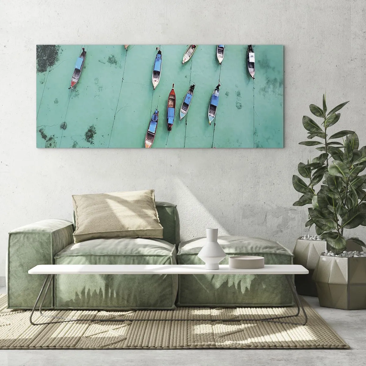 Quadro em vidro - Na alegre expectativa - 120x50 cm