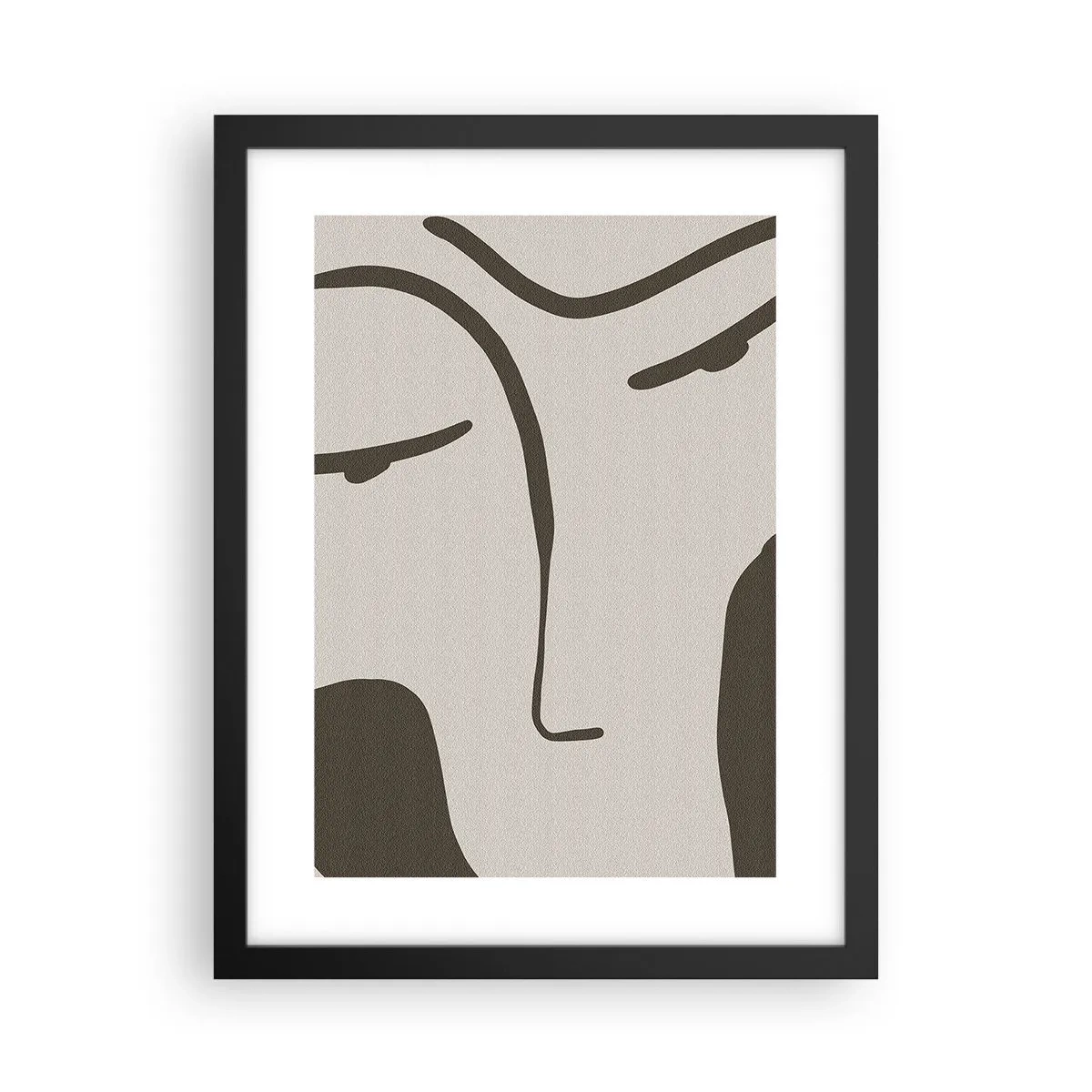 Pôster com moldura preta - Como uma pintura de Modigliani - 30x40 cm
